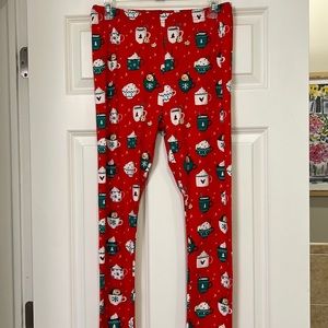 NWOT Gold Medal Christmas Lounge Leggings